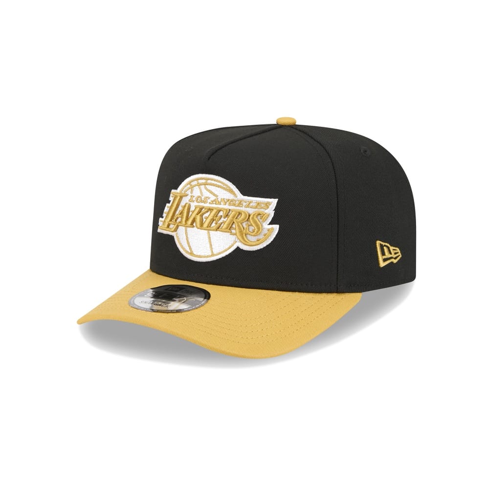 New Era 9FIFTY A-Frame Pre Curved Snapback Los Angeles Lakers - Black / Mustard - Image 2