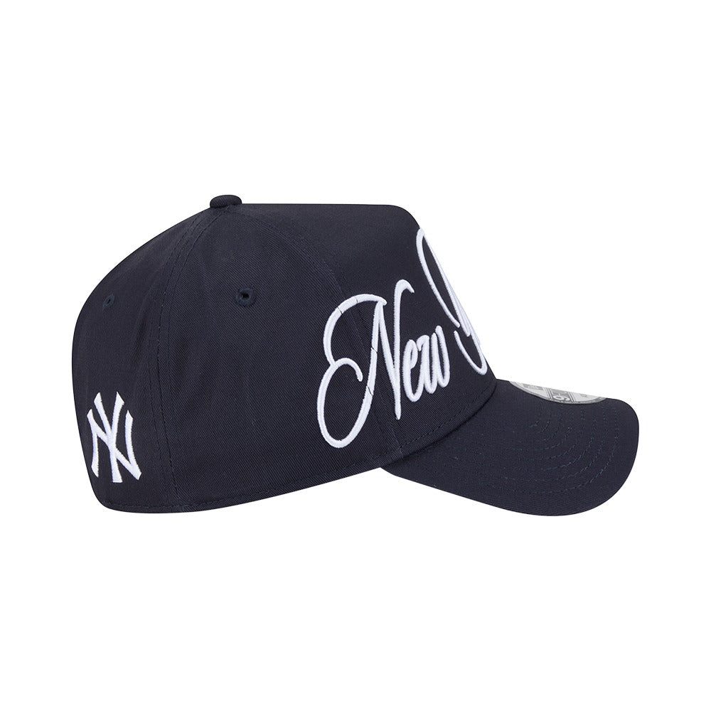 New Era 9FORTY A-Frame Calligraphic New York Yankees - Navy - Image 5