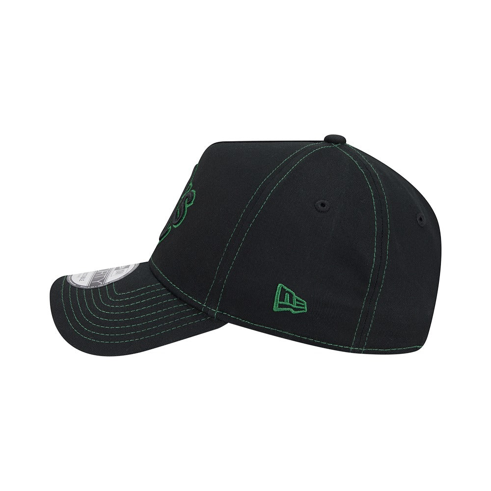 New Era 9FORTY A-Frame Contrast Stitch Oakland Athletics - Black / Green - Image 4