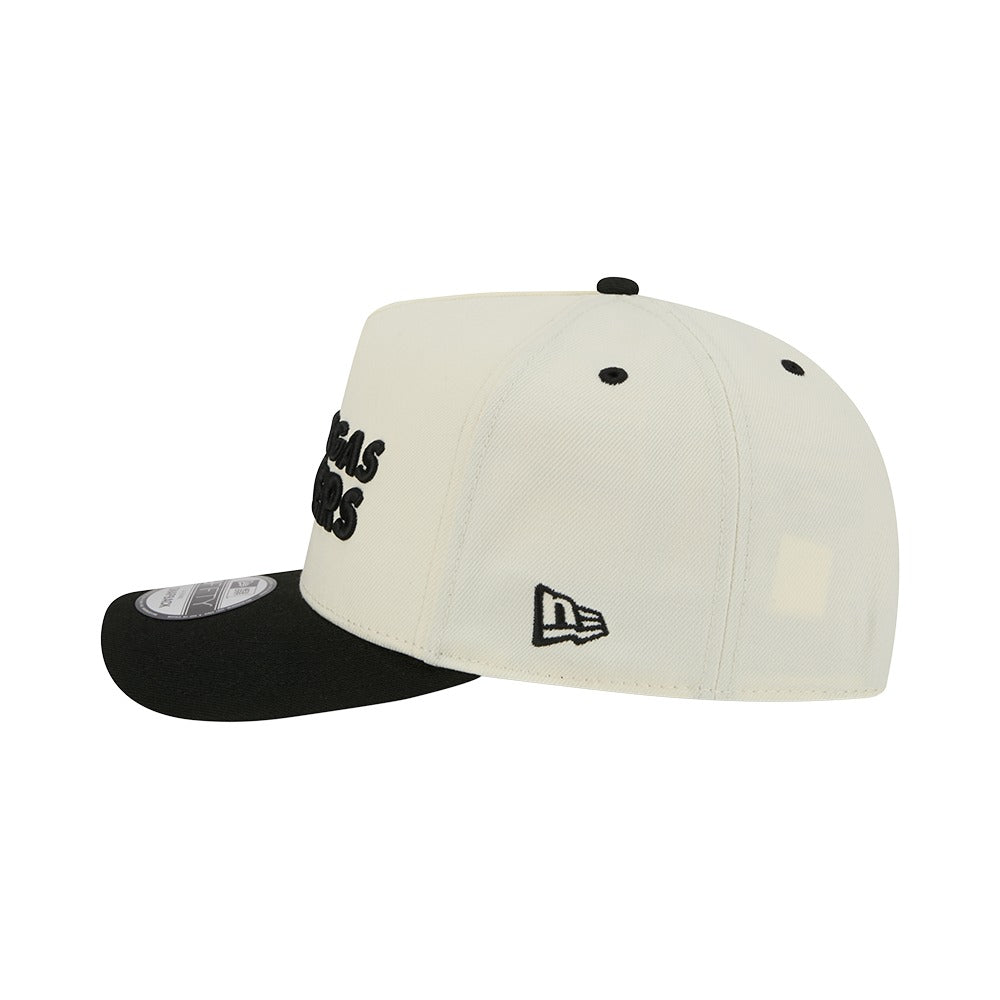 New Era 9FIFTY A-Frame 2 Tone Team Script Las Vegas Raiders - Cream / Black - Image 4