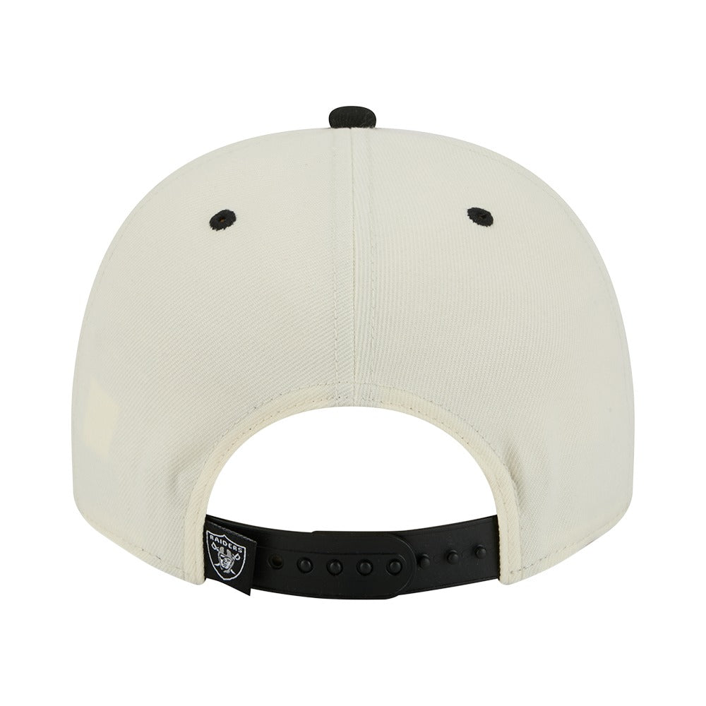 New Era 9FIFTY A-Frame 2 Tone Team Script Las Vegas Raiders - Cream / Black - Image 6