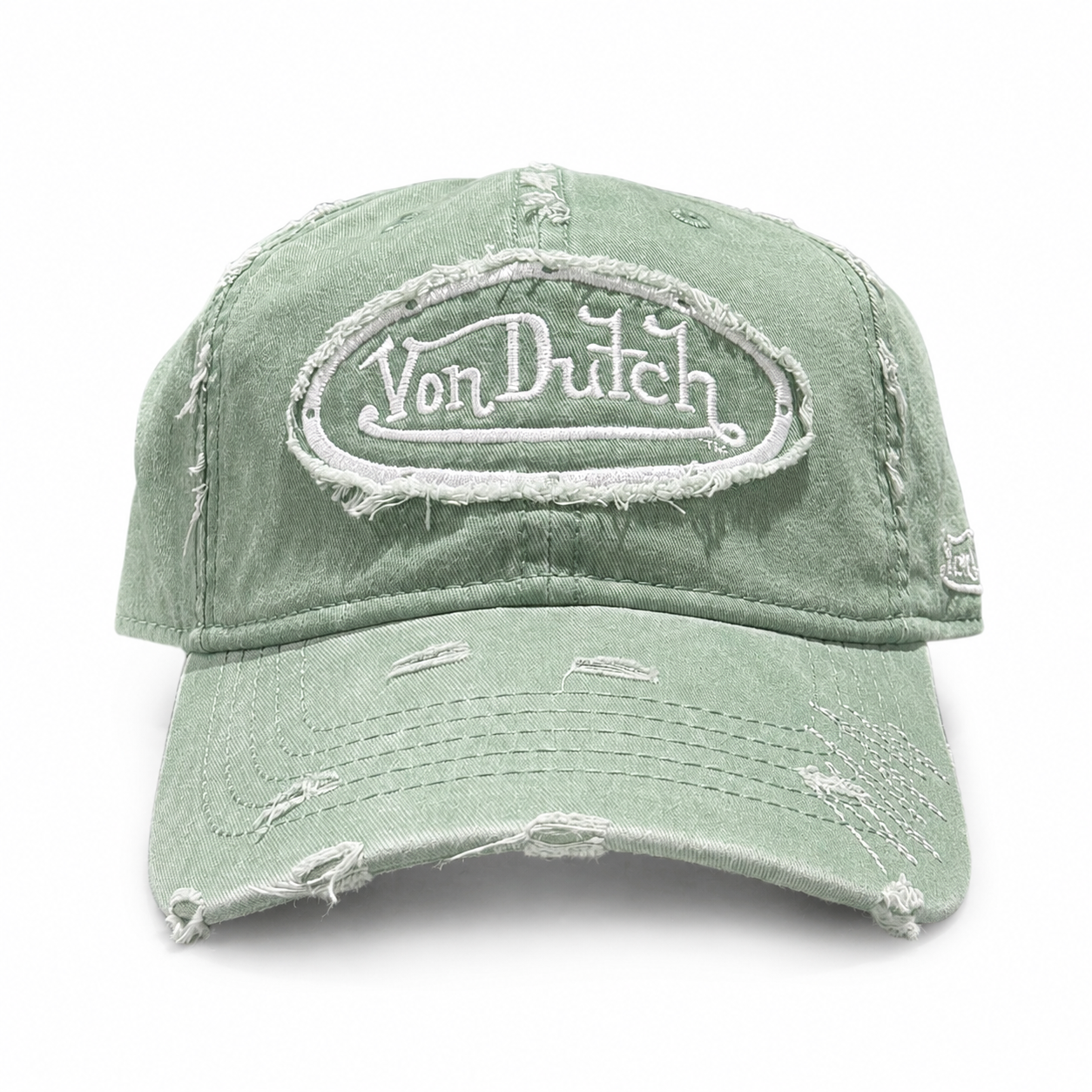 Von Dutch Chain Stitch Dad Cap - Sage