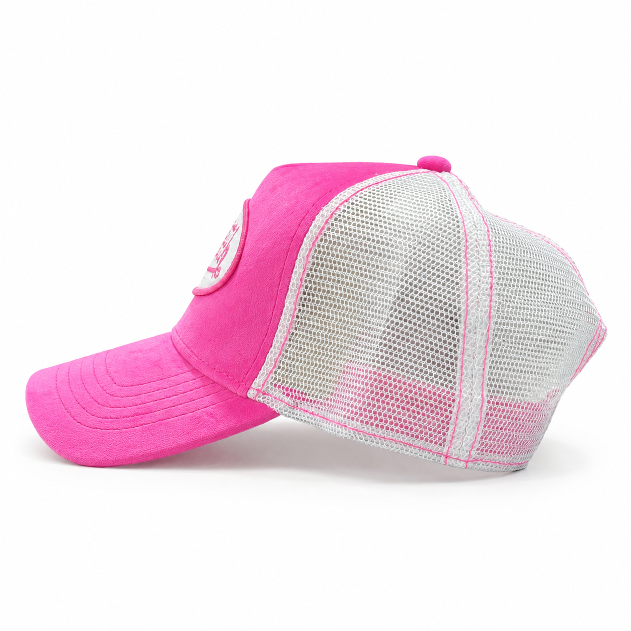 Von Dutch Velvet Originals Trucker Hat - Pink / White - Image 2
