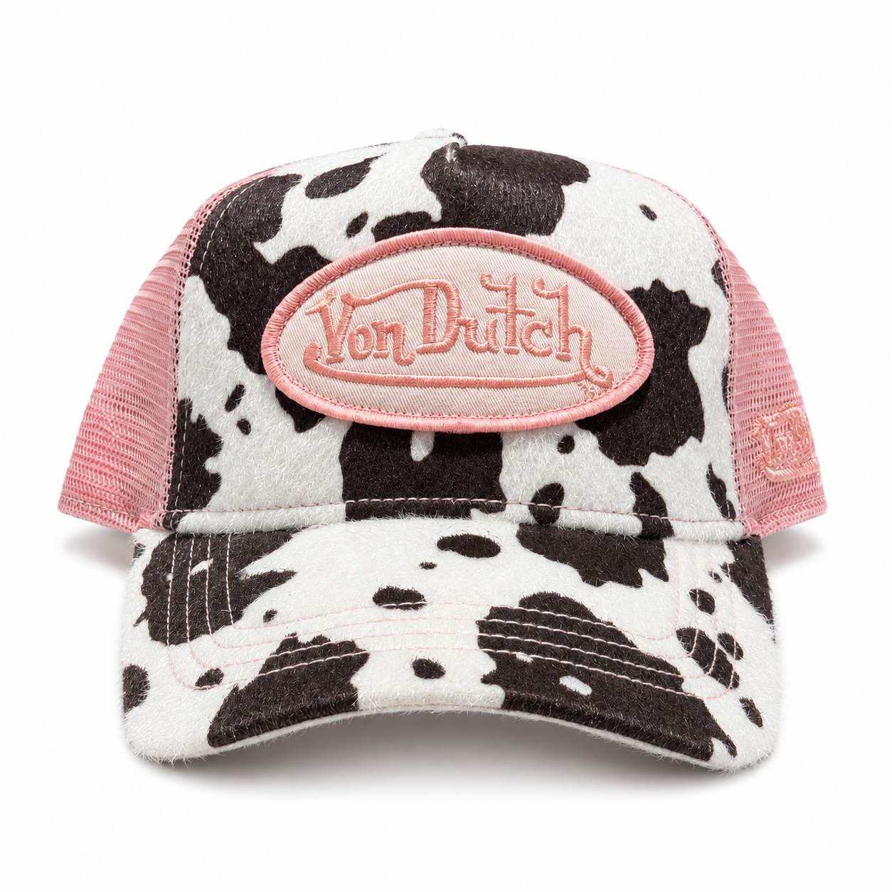 Von Dutch Animal Skin Trucker Cap - Baby Pink / Pink