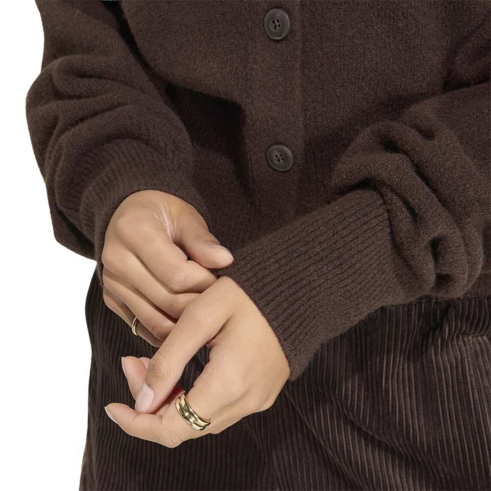 Adidas Womens Essentials Cardigan - Aurora Coffee - Image 6
