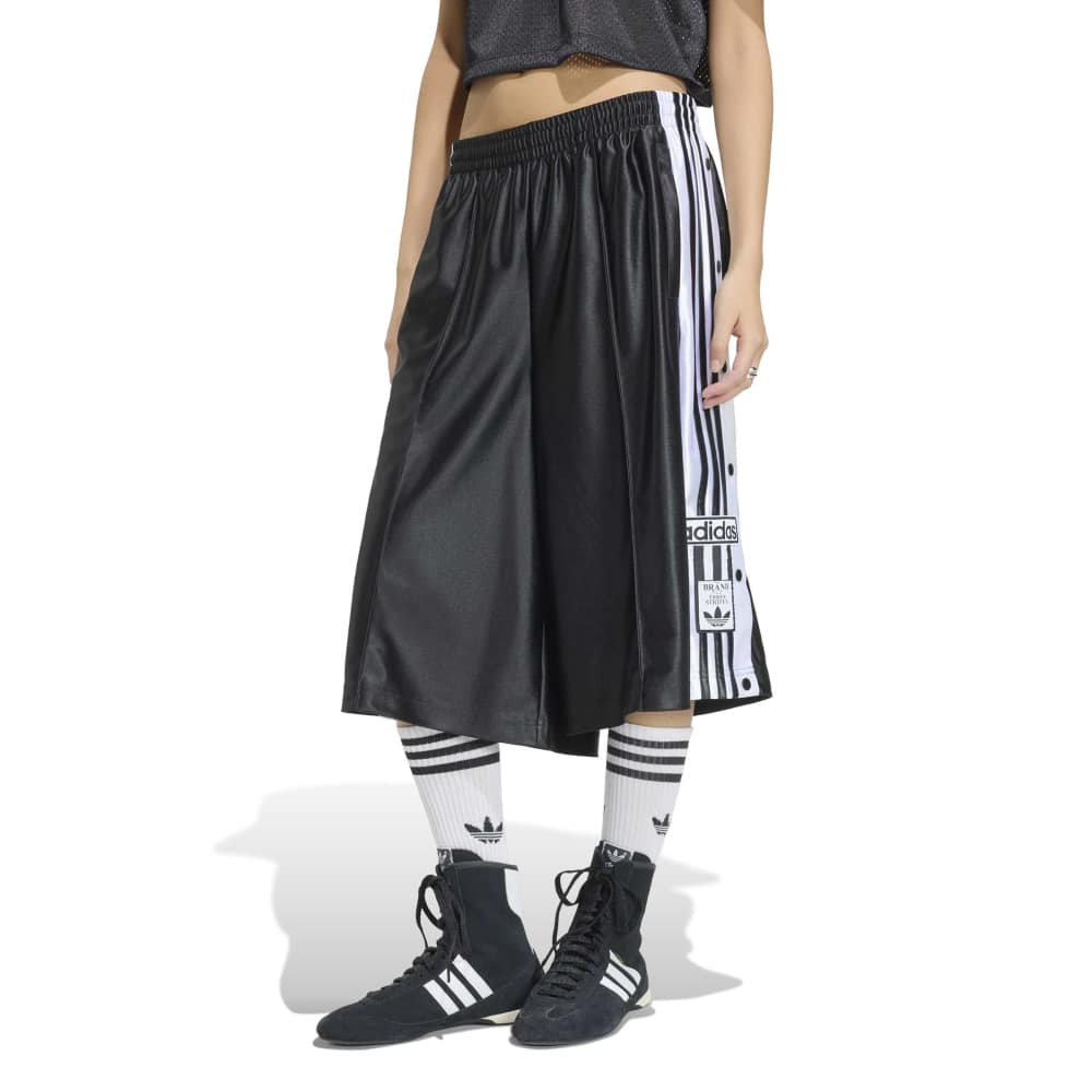 Adidas Womens Long Shorts - Black / White - Image 2
