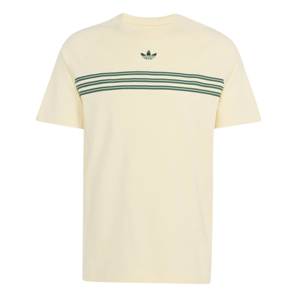 Adidas Chest Stripes T-Shirt - Warm Vanilla front product view