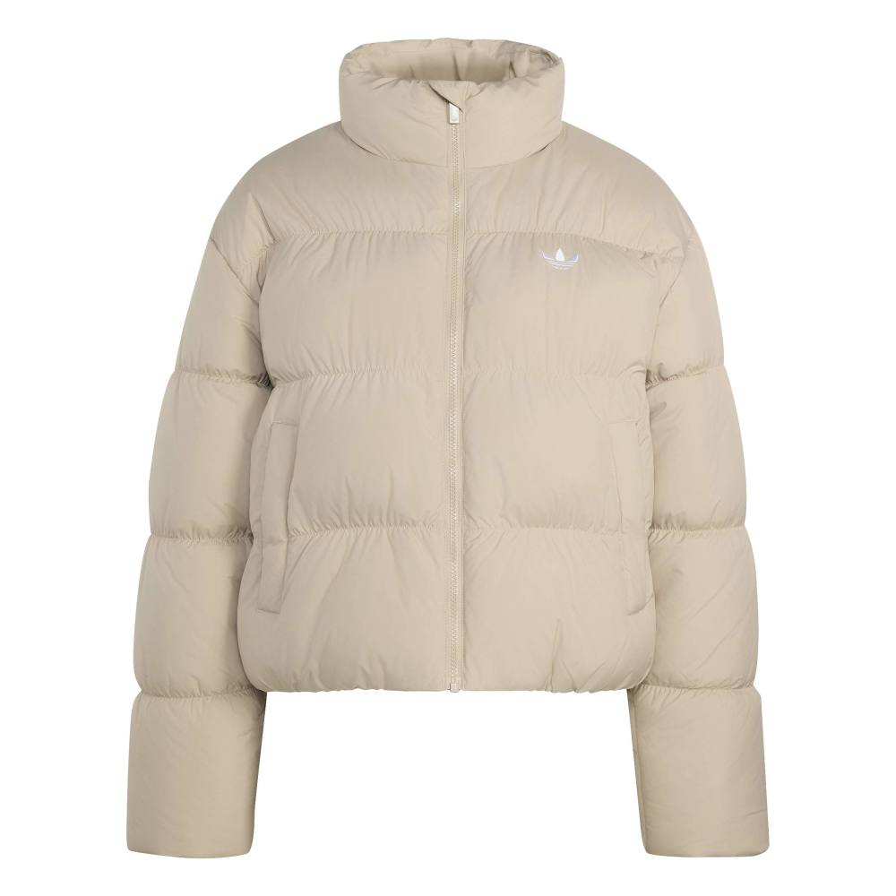 adidas Womens Short Padded Jacket - Khaki Three