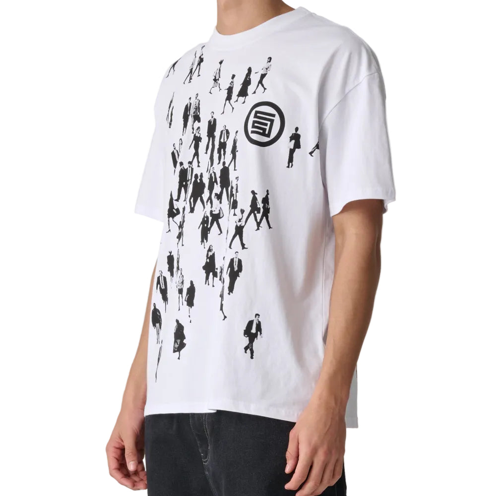 S / DOUBLE Crowd SS Tee - White