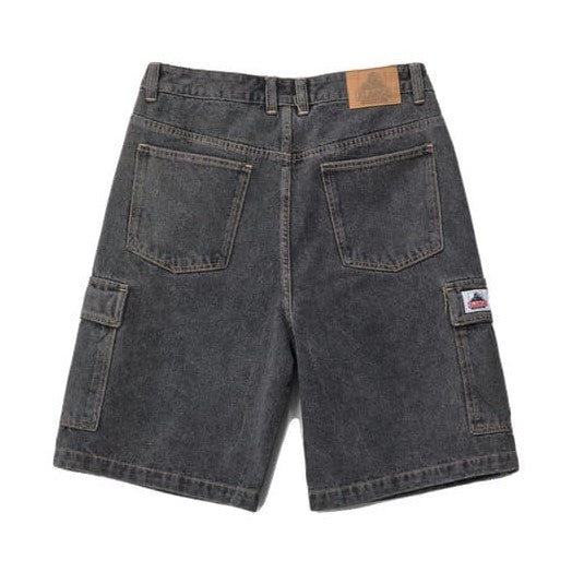 XLarge Baggy Cargo Denim Short - Washed Black