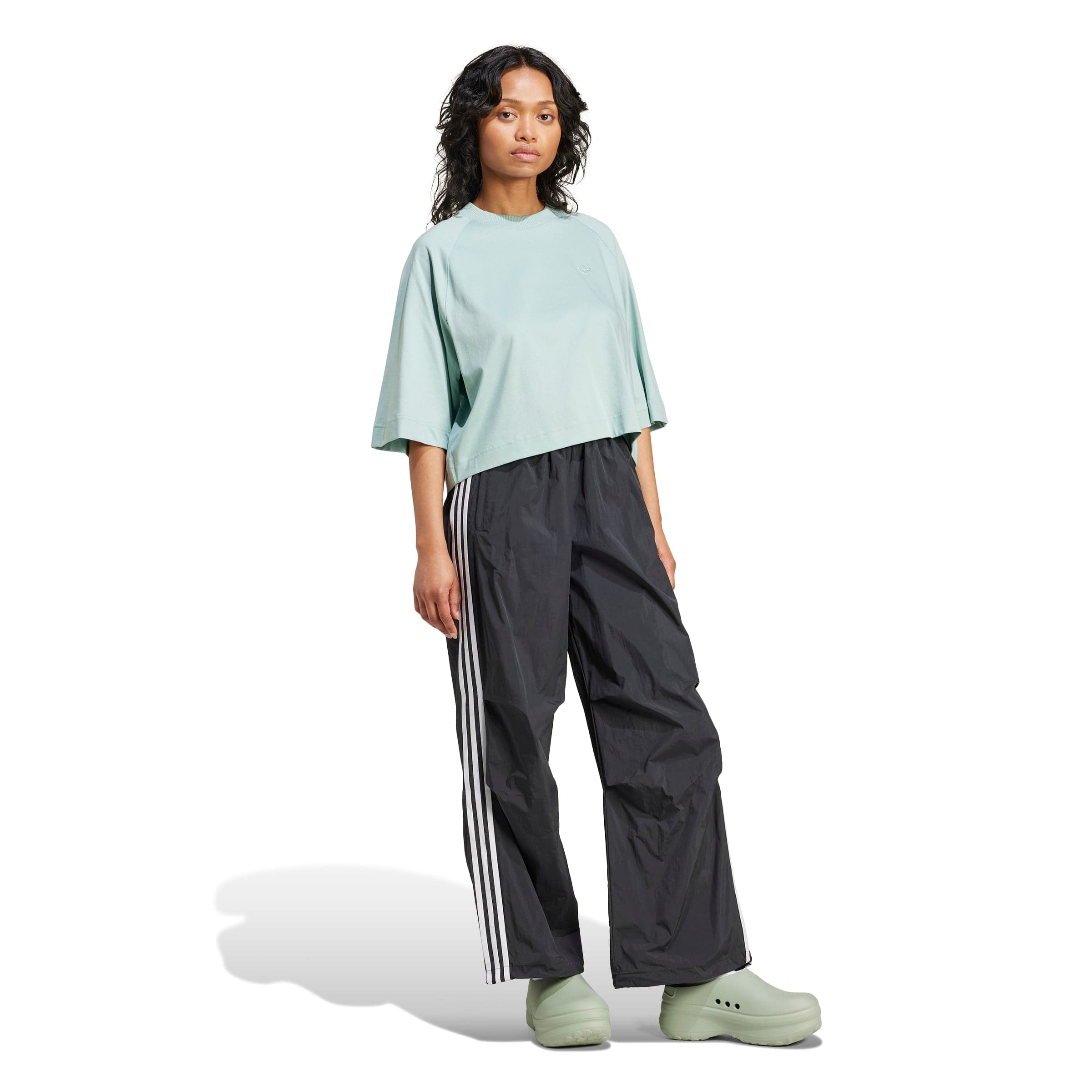 Adidas Women's 3-Stripes Parachute Pants - Black / White