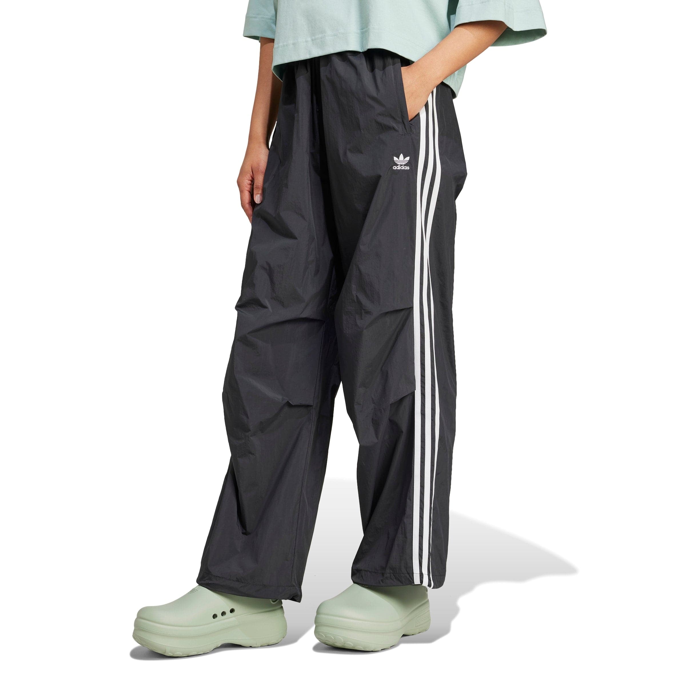 Adidas Women's 3-Stripes Parachute Pants - Black / White