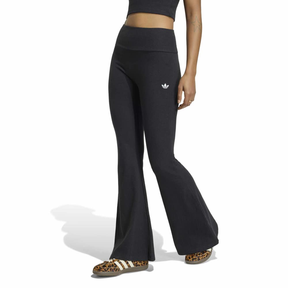 Adidas Women's Essentials Rib Flared Leggings - Black