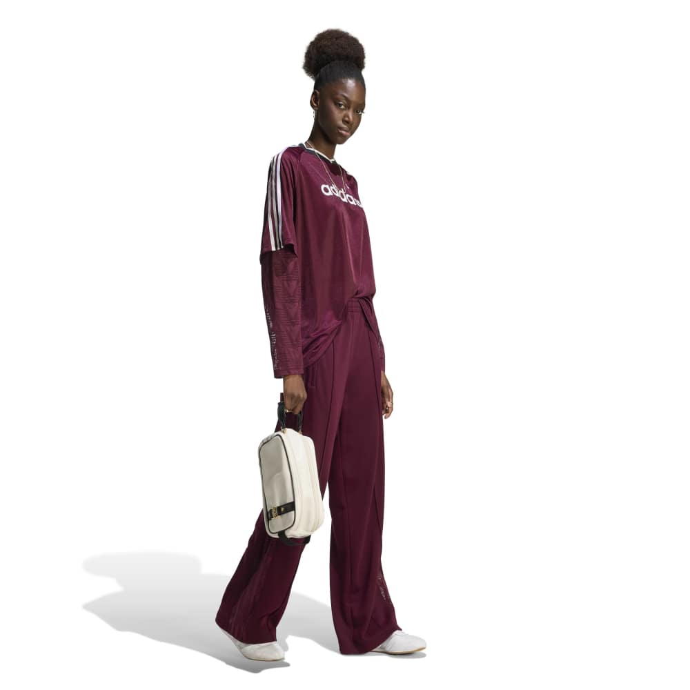 adidas Womens Lace Firebird Track Pants - Maroon
