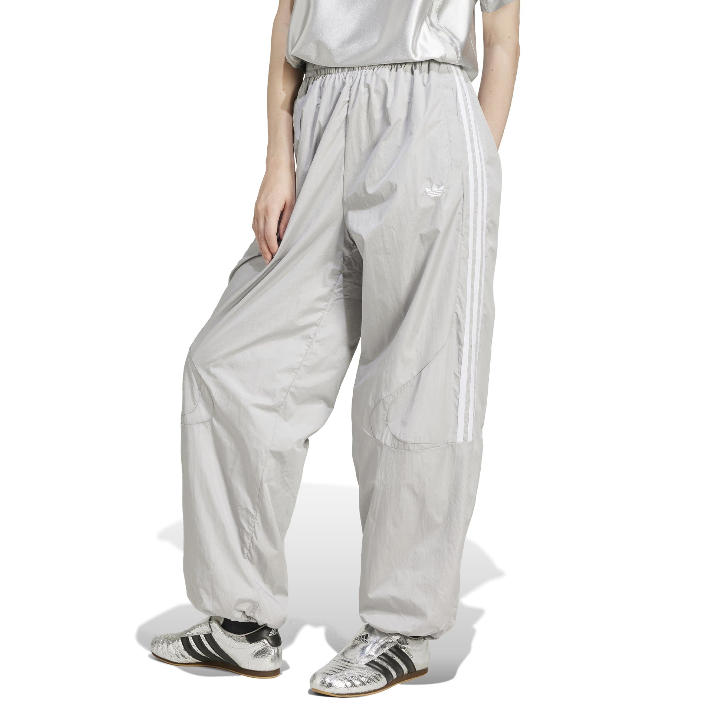 adidas adicolor Teamgeist Oversized Track Pant - Grey Two / White
