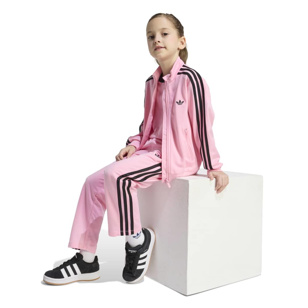 adidas Children's Firebird Tracksuit - Light Pink / Black