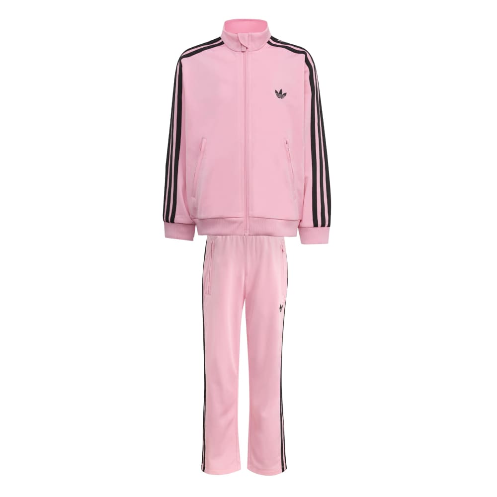 adidas Children's Firebird Tracksuit - Light Pink / Black