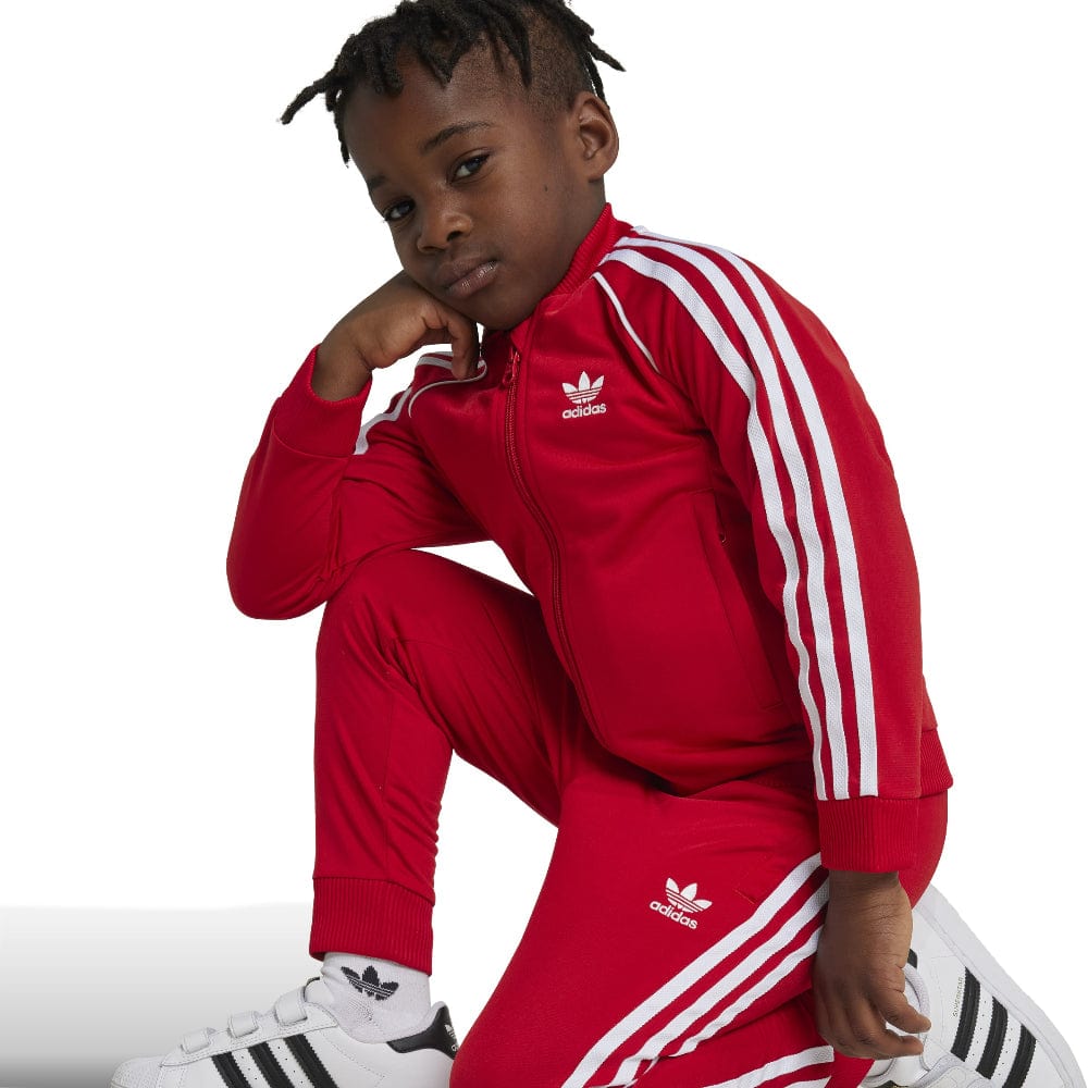 adidas Childrens SST Tracksuit - Red