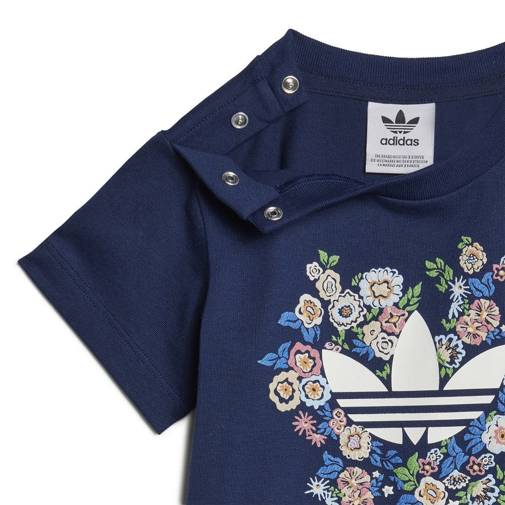 adidas Infants Short Tee Set - Night Indigo / Floral