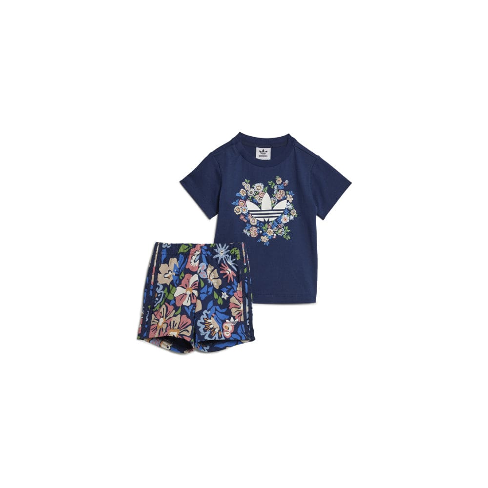 adidas Infants Short Tee Set - Night Indigo / Floral