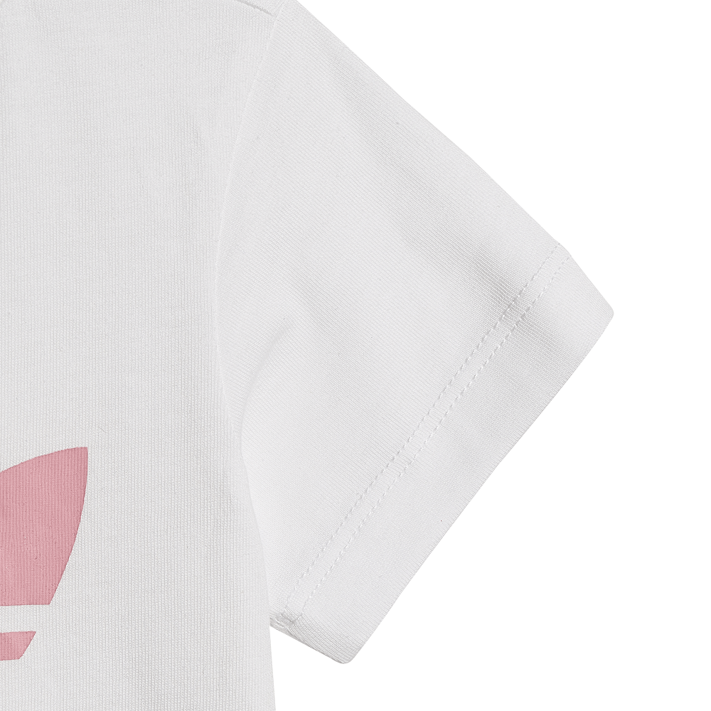 adidas Infants Short Tee Set - White / Bliss Pink