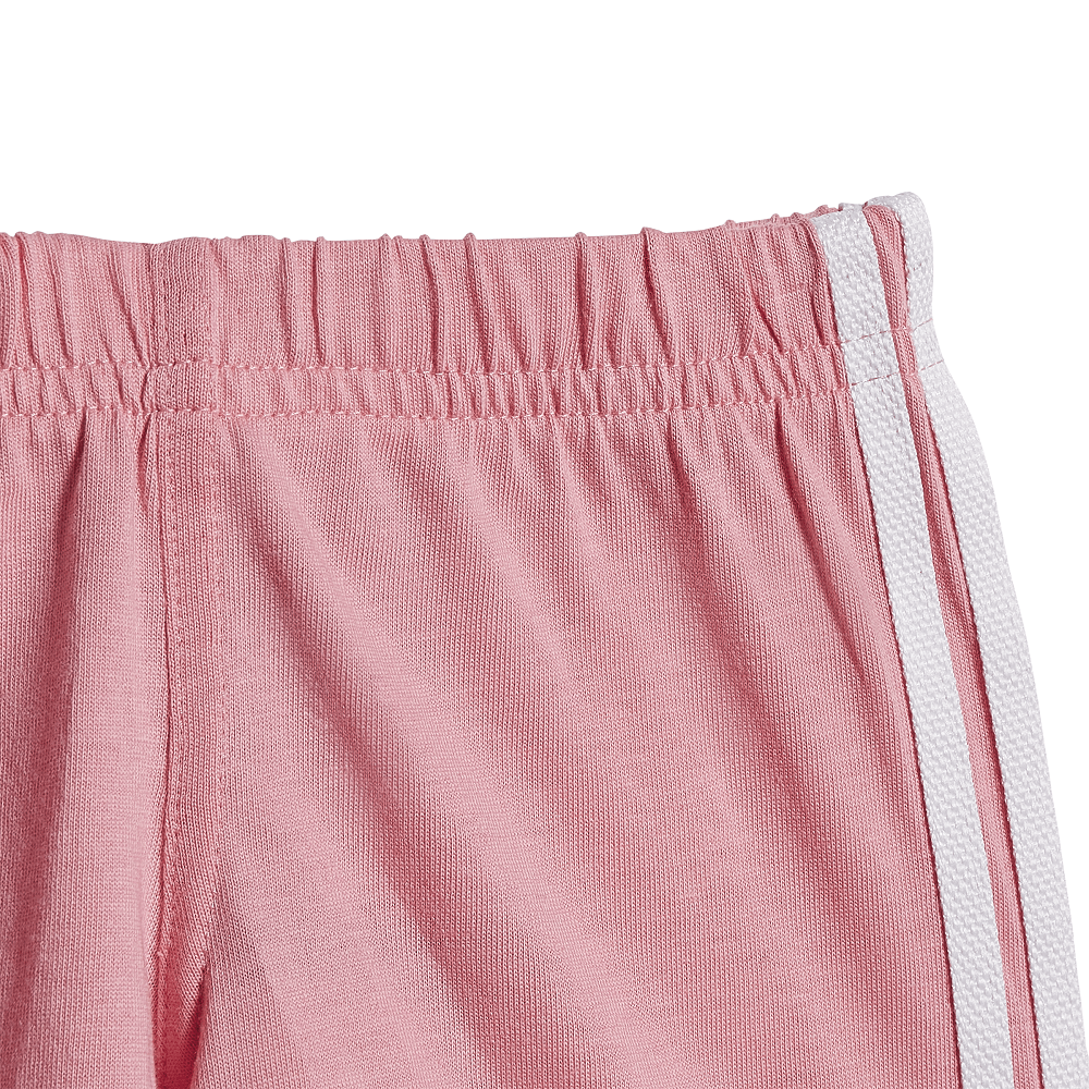 adidas Infants Short Tee Set - White / Bliss Pink