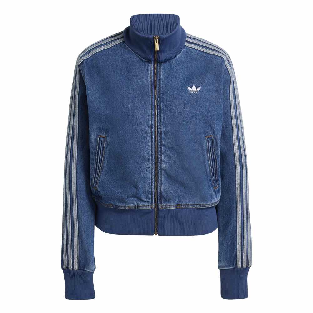 adidas Womans Denim Track Top - Blue