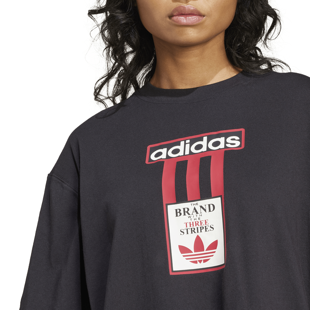 adidas Womens Adibreak Graphic Logo Tee - Black