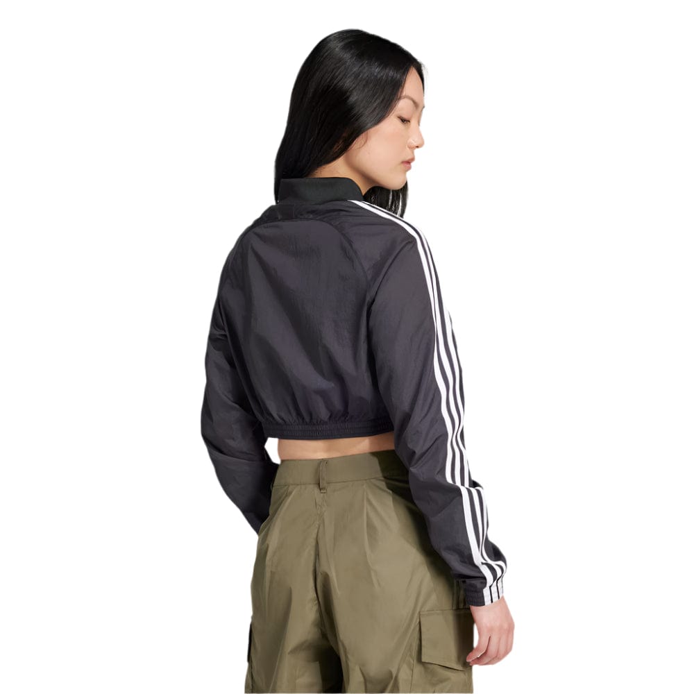 adidas Womens adicolor Teamgeist Cropped Track Top - Black / White