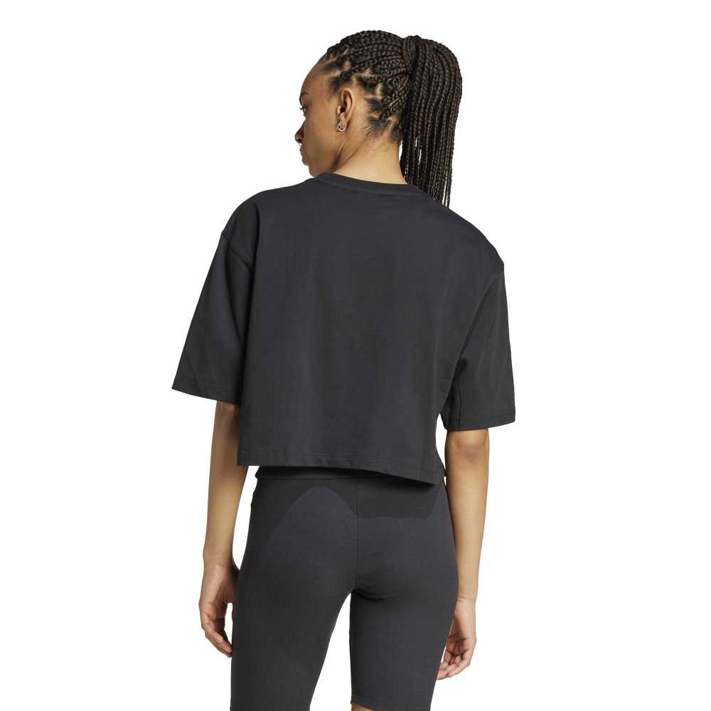 adidas Womens Essentials Crop Tee - Black
