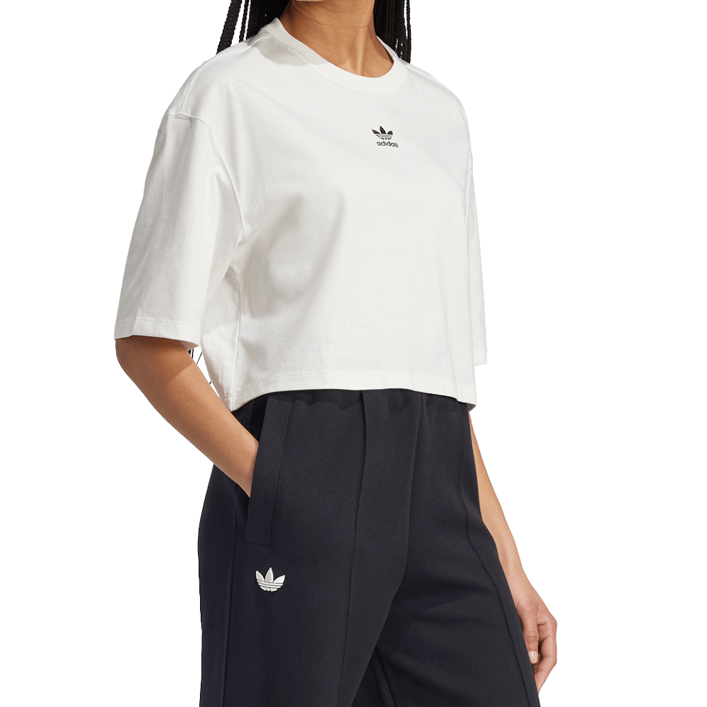 adidas Womens Essentials Crop Tee - Cloud White