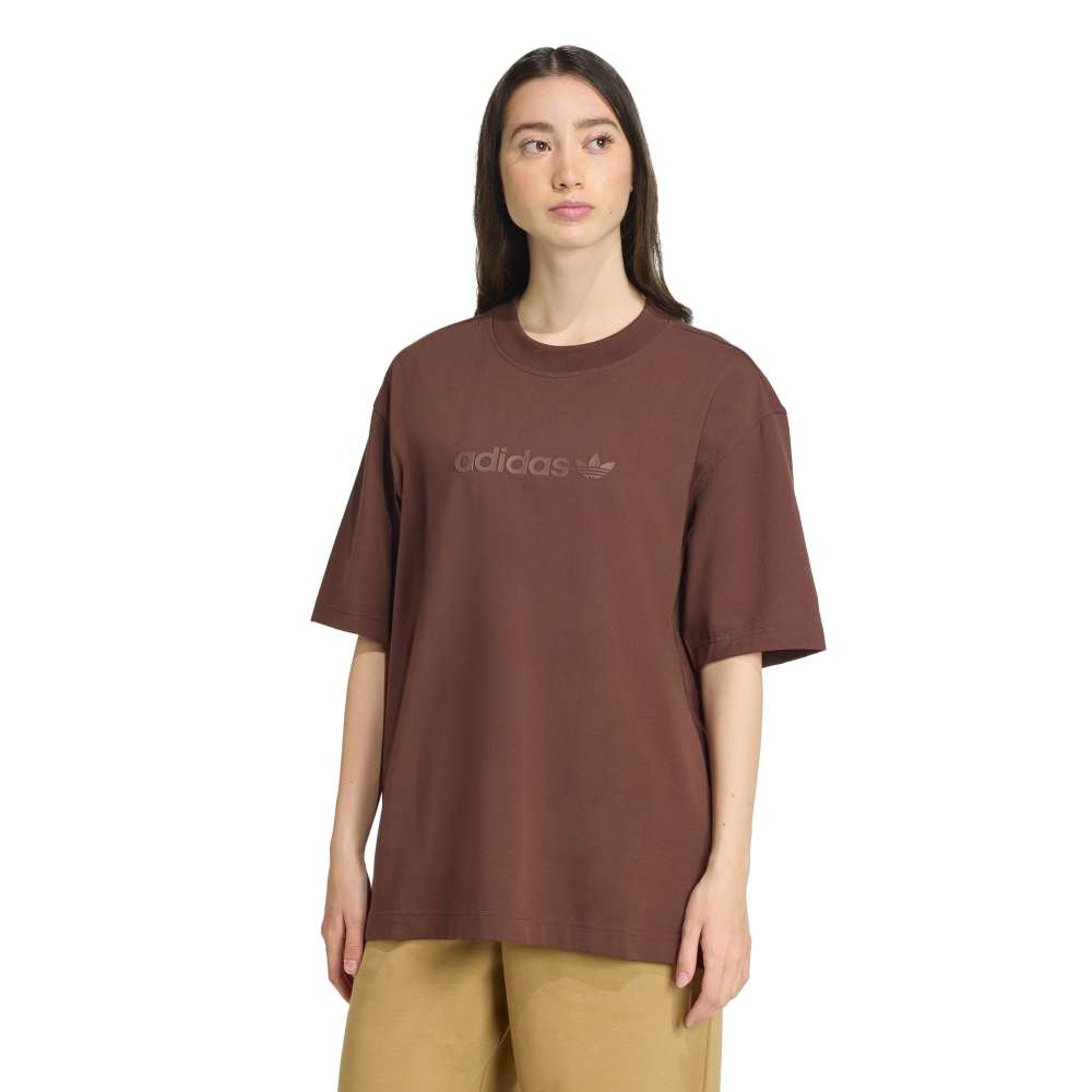 adidas Womens Essentials Linear Oversized Tee -Auburn