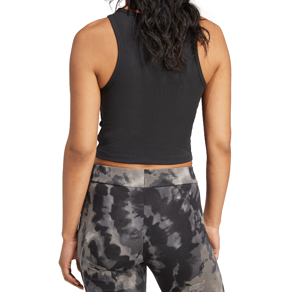 adidas Womens Essentials Ribbed Tank Top - Black