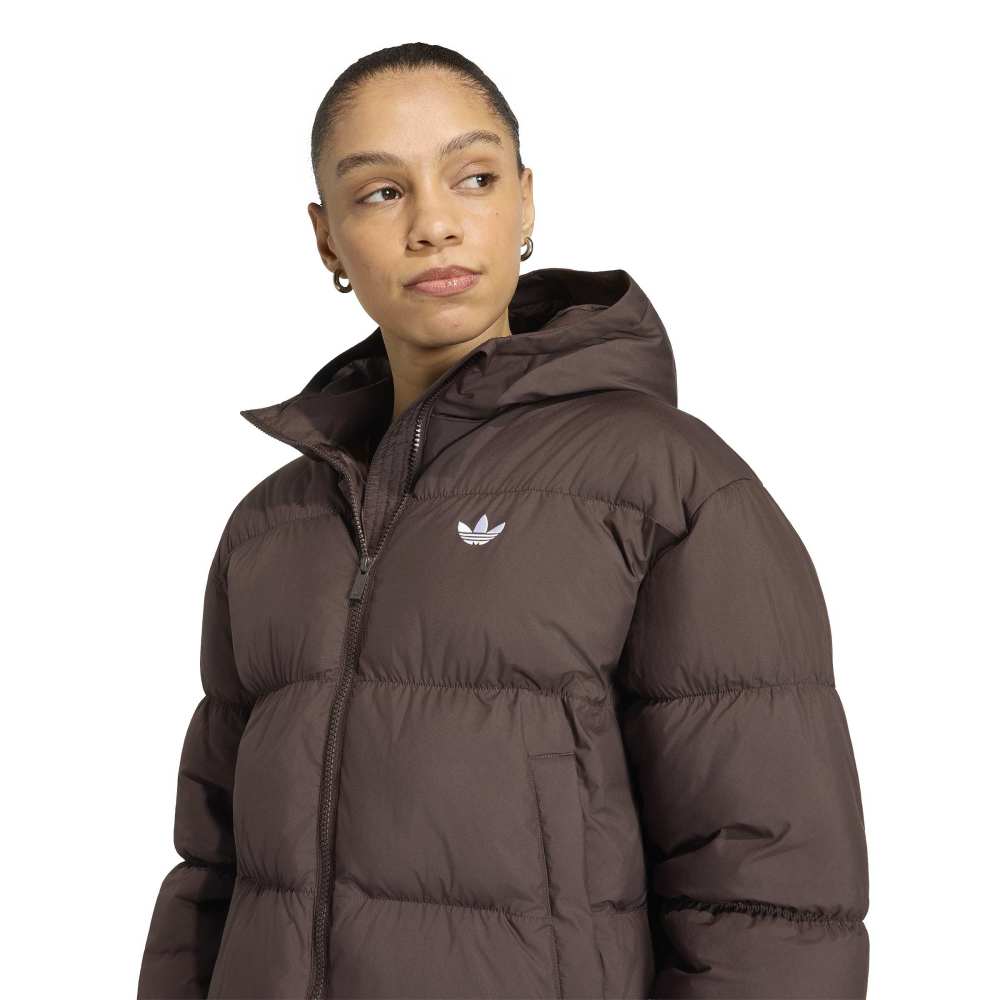 adidas Womens Hooded Padded Jacket - Aurora Coffee