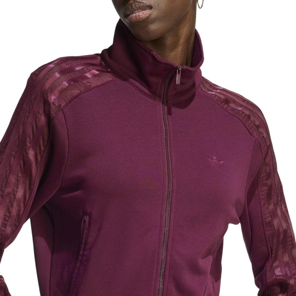 adidas Womens Lace Firebird Track Top - Maroon