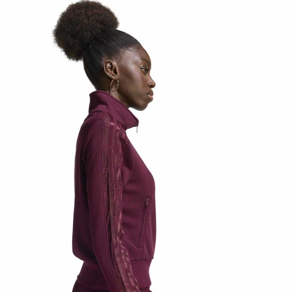 adidas Womens Lace Firebird Track Top - Maroon