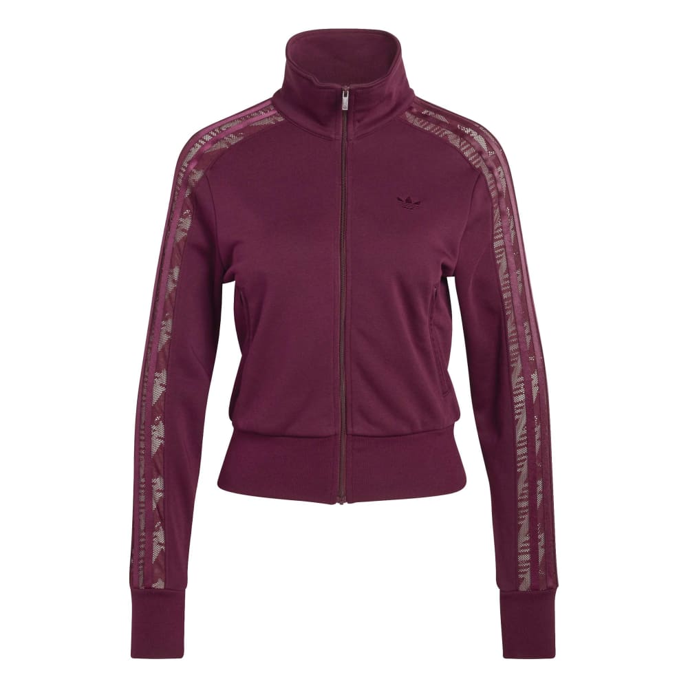 adidas Womens Lace Firebird Track Top - Maroon