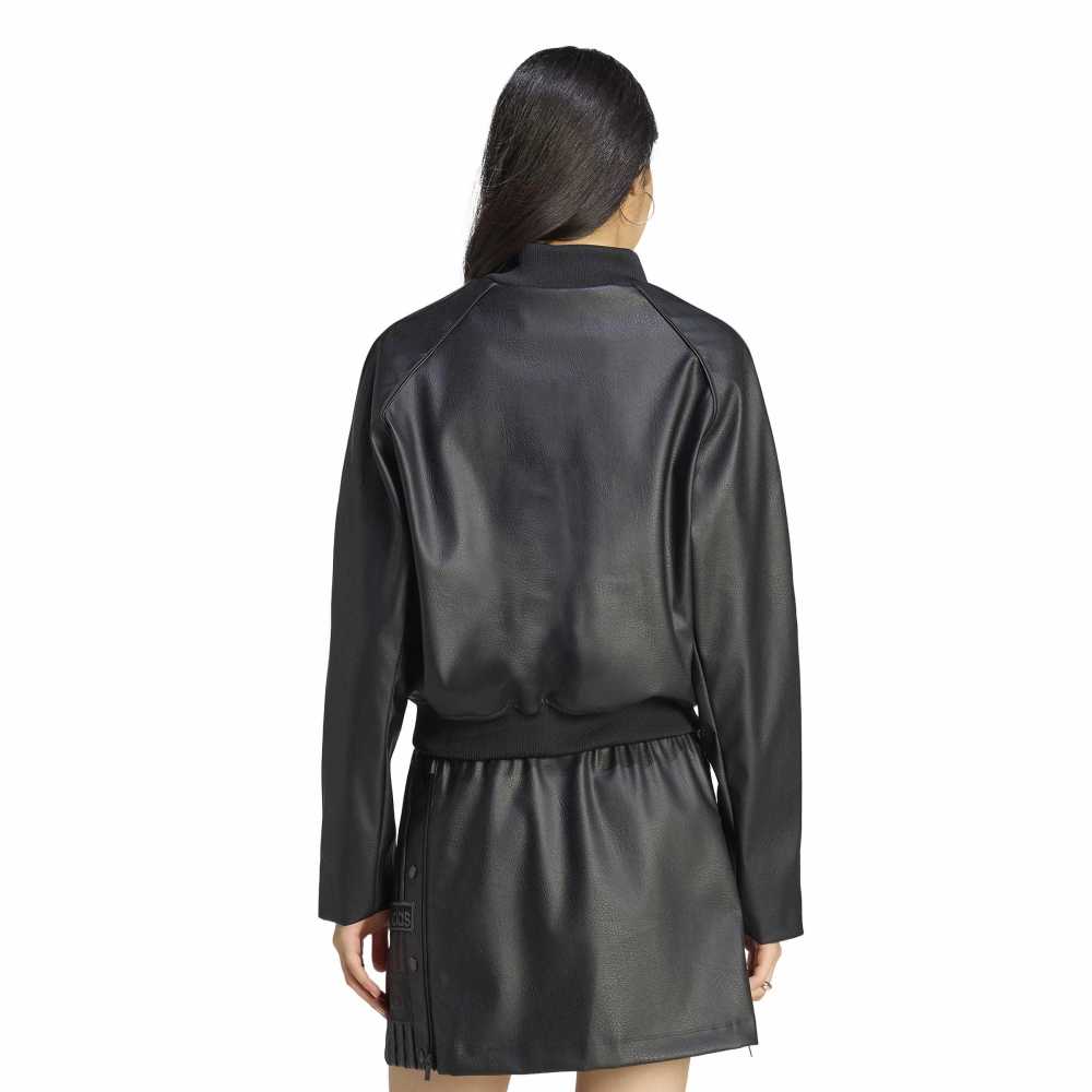 Adidas Womens Pleather SST Tracktop - Black / Maroon
