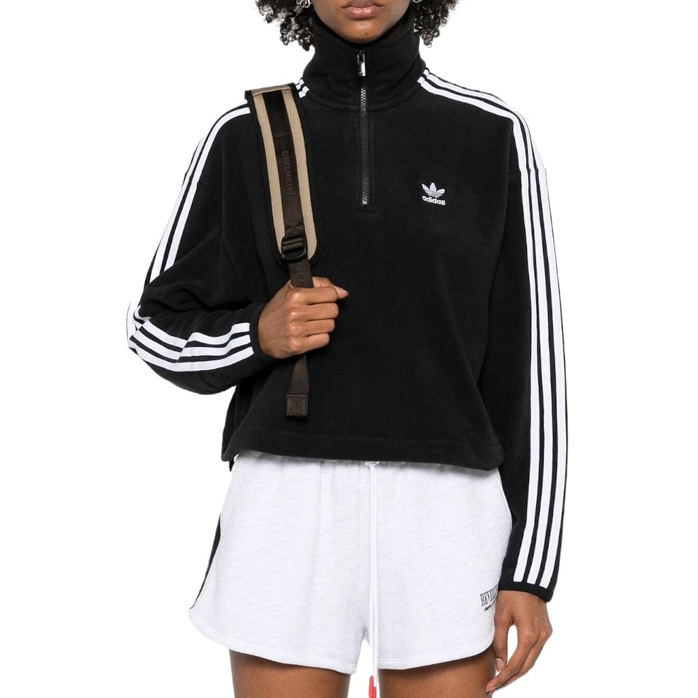 adidas Womens Polarfleece Half Zip - Black / White