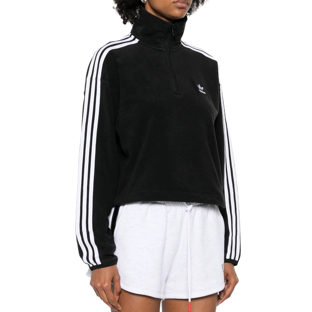 adidas Womens Polarfleece Half Zip - Black / White