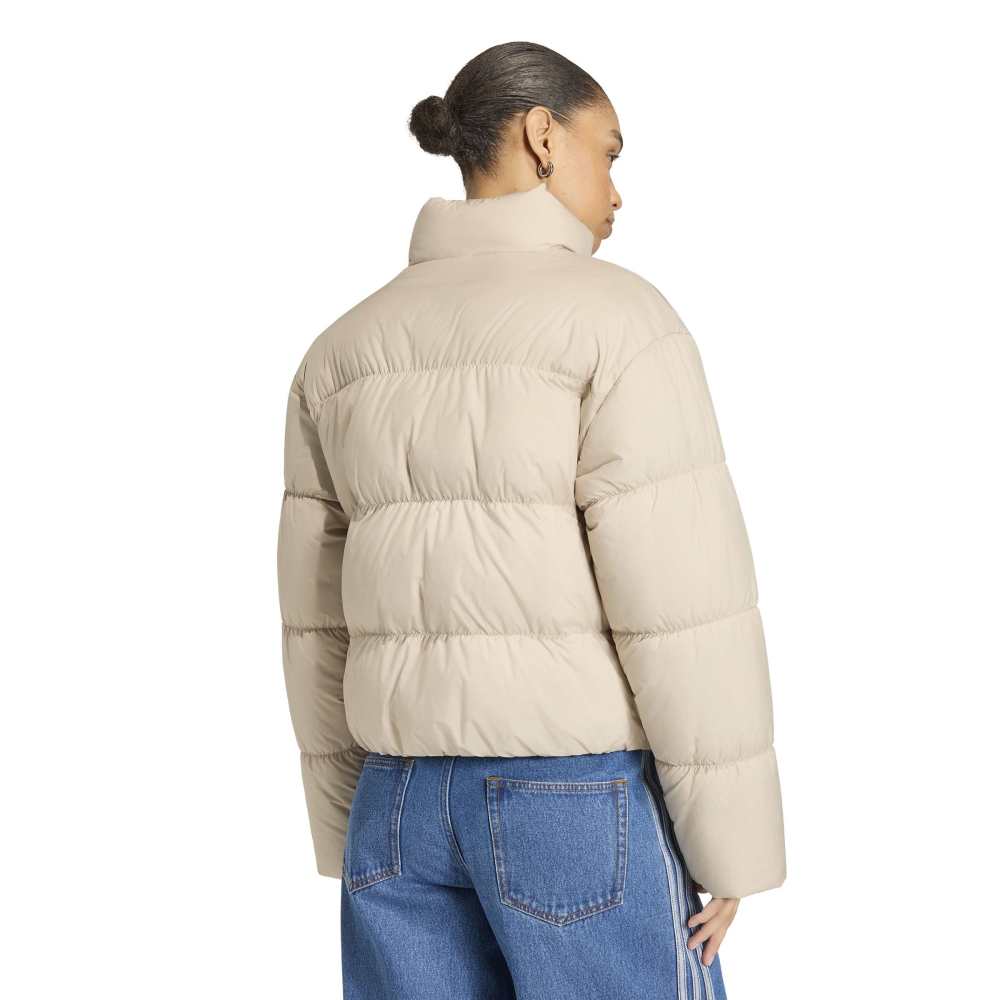 adidas Womens Short Padded Jacket - Khaki Three