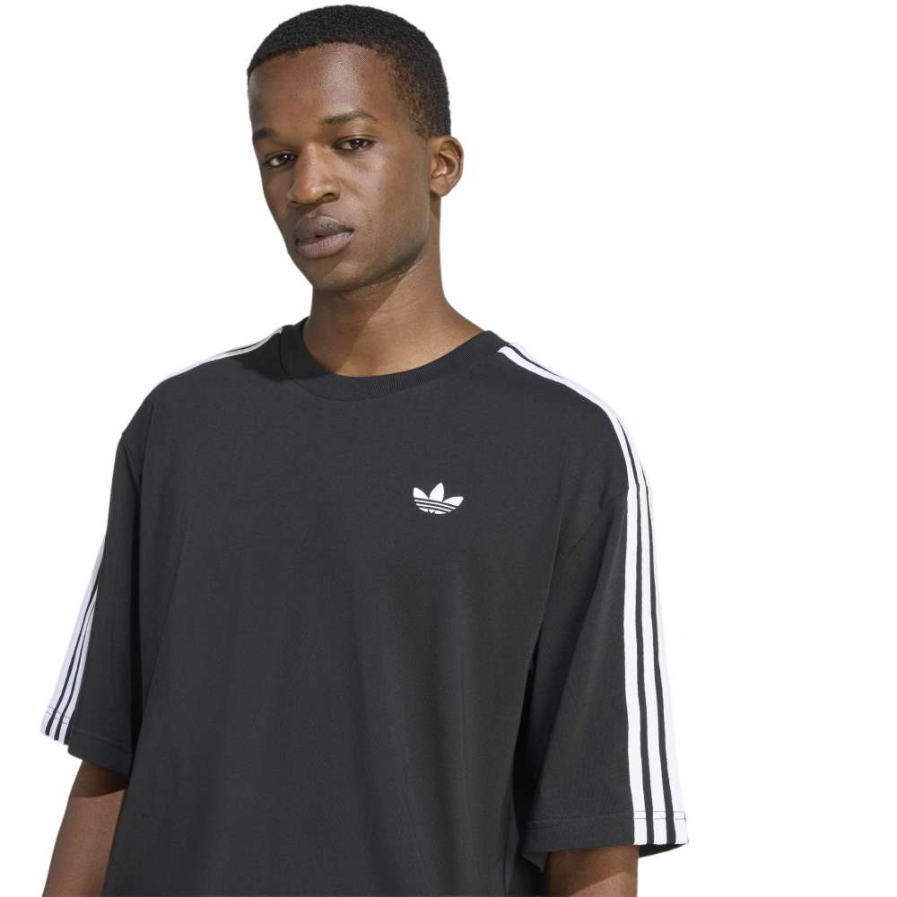 adidas 3-Stripes Oversized Tee - Black