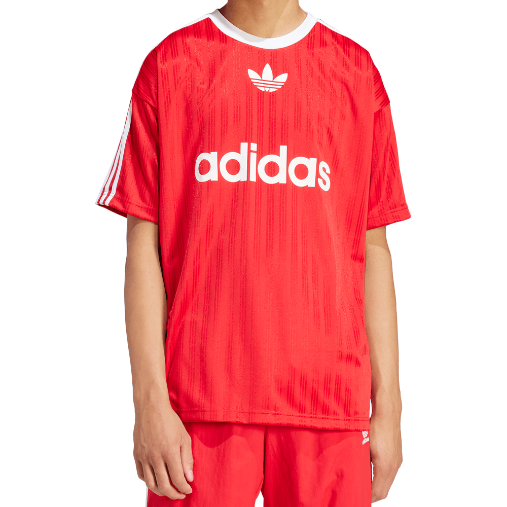 adidas Adicolor Poly Tee - Better Scarlet / White