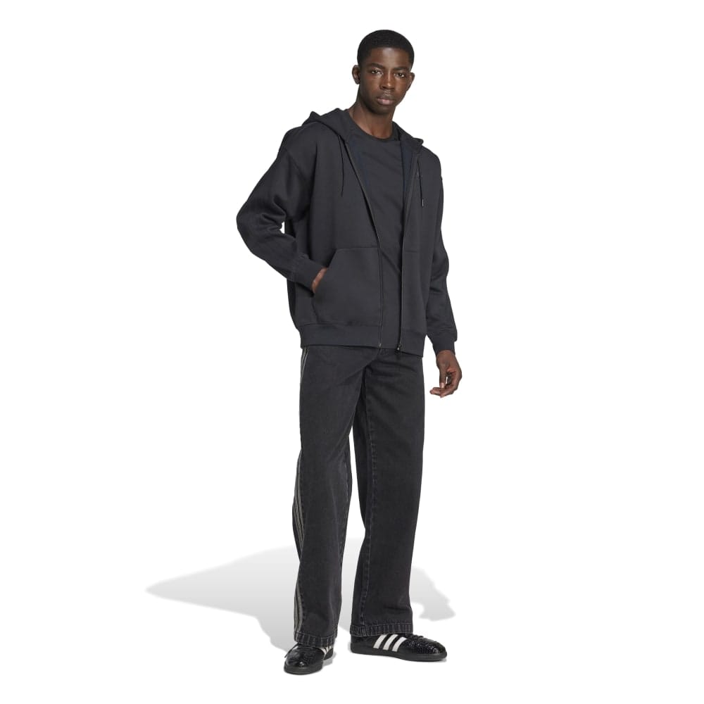 adidas Adicolour Oversized Full-Zip Hoodie - Black