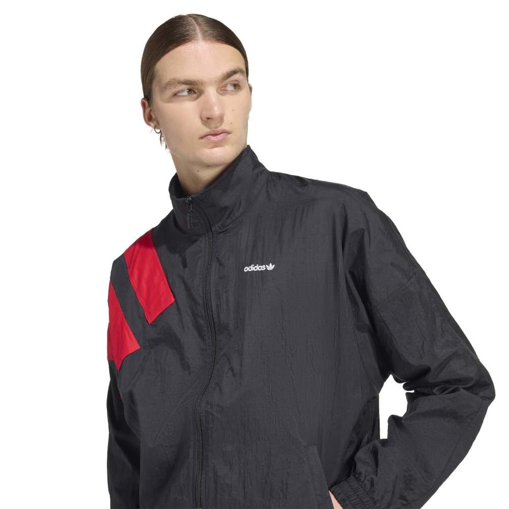 adidas Archive Blocked Track Top - Black / Better Scarlet