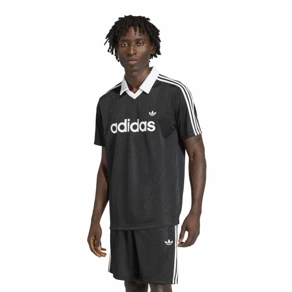 Adidas Archive Collar Jersey - Black