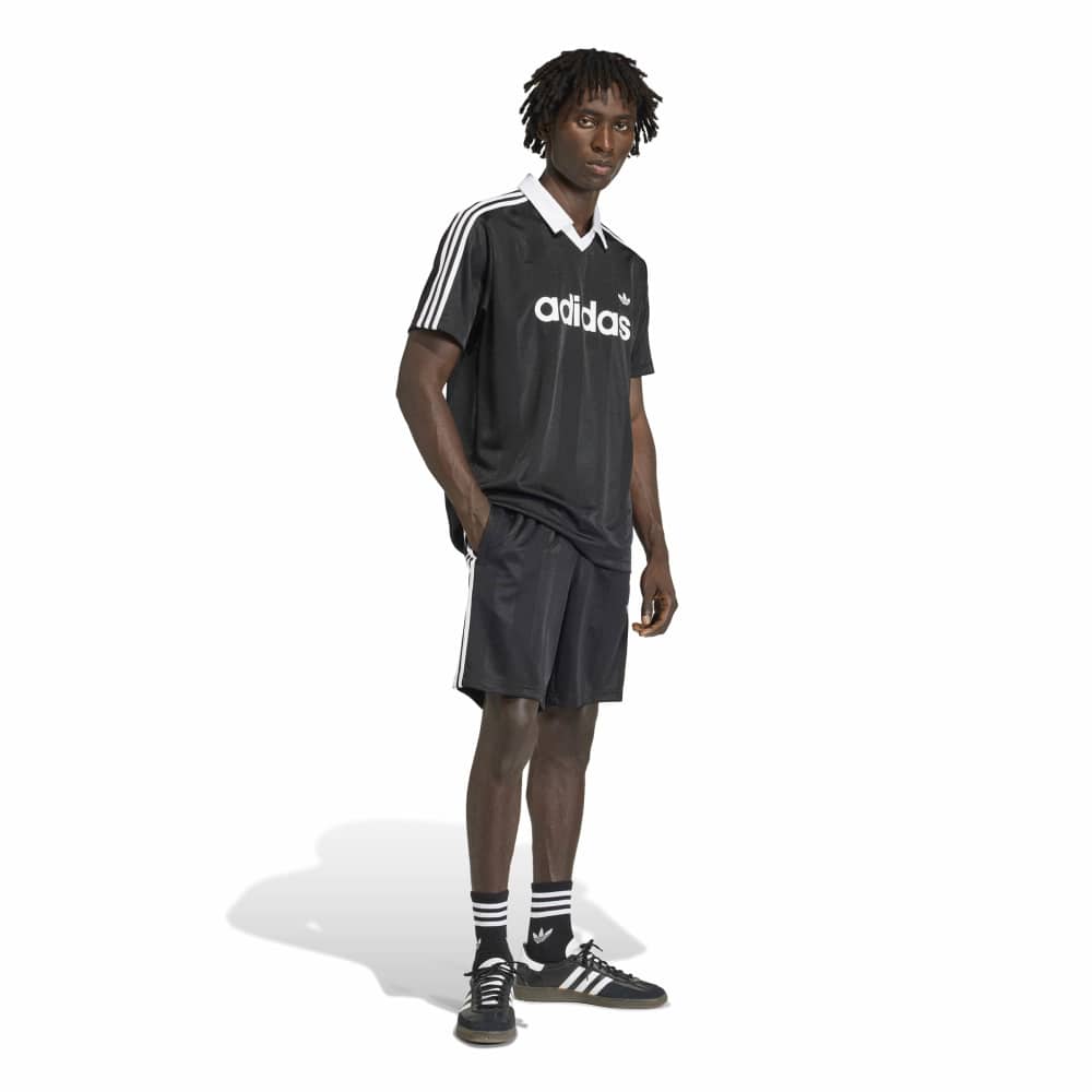 Adidas Archive Collar Jersey - Black
