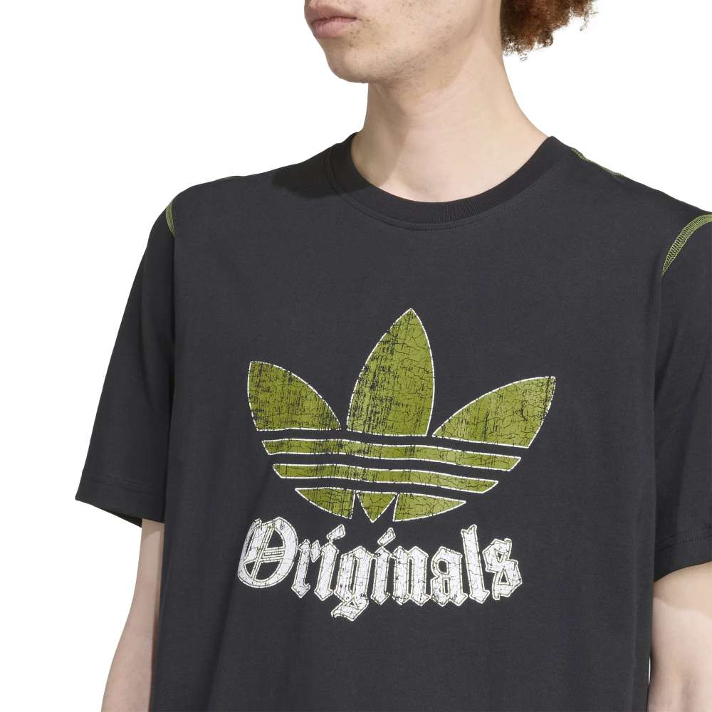 adidas Distressed Graphic Tee - Black