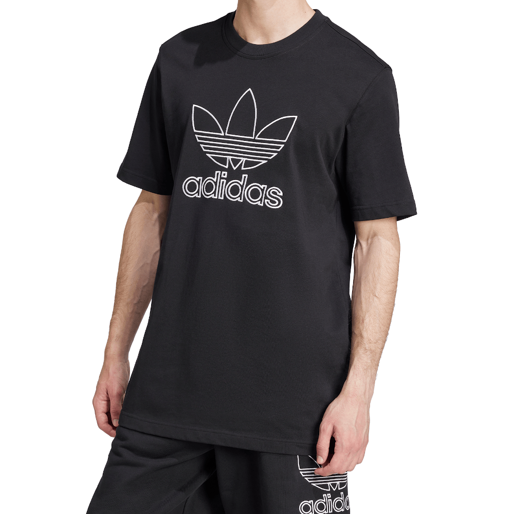 adidas Outline Trefoil Tee - Black