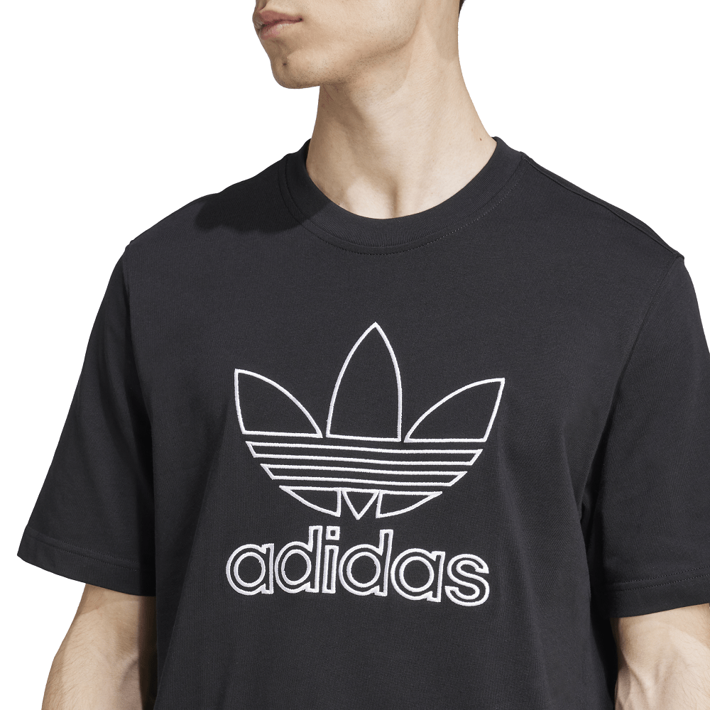 adidas Outline Trefoil Tee - Black